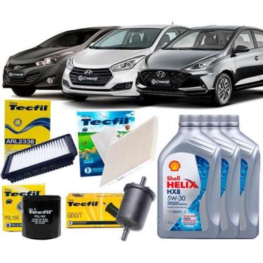 Imagem de Kit Troca De Óleo 5w30 e Filtros Hyundai Hb20 e Hb20s 1.0 12v 2012/202