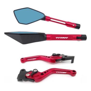 Imagem de Kit Manete Retrovisor Esportivo Titan 125 150 160 a disco - NoBrand, V