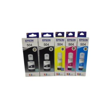 Imagem de Kit com 5 tintas epson 504 l4150 l4160 l 6161 l6171 l6191