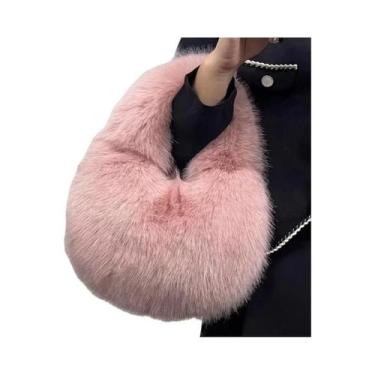 Imagem de Bolsas De Designer Femininas Em Pelúcia Macia Em Forma De Meia-Lua, Lu