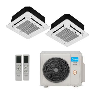 Imagem de Ar Condicionado Multi-split HW Inverter 18.000 Btu Cassete 4 vias (1x Evap 9.000 + 1x E...