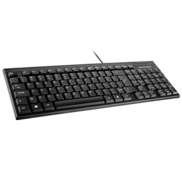 Imagem de Teclado Multilaser com Fio USB Compacto TC193, Preto