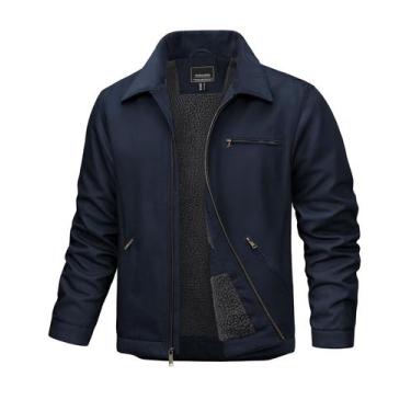 Imagem de Jaqueta TACVASEN Detroit Isolated Sherpa Fleece para homens Navy 2XL