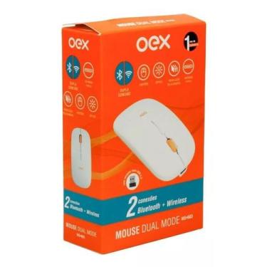 Imagem de Mouse Dual Mode Wifi e Bluetooth Oex Branco ms603