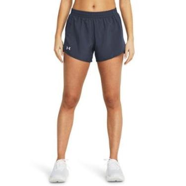 Imagem de Shorts de Corrida Under Armour Fly By Feminino GG Cinza-Feminino