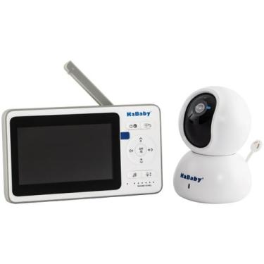 Imagem de Baba Eletrônica com Câmera e Monitor 4.3 Pol Kababy , Branco, Bivolt