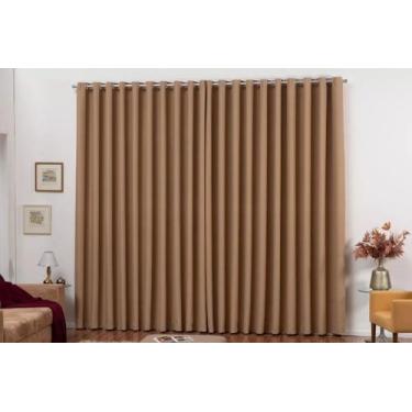 Imagem de cortina para sala quarto em tecido 100% blackout 4,00x2,80 - bf confec