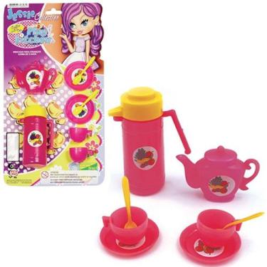 Imagem de Kit coziinfantil chazinho cafezinho bule + garrafa e acessorios jessie