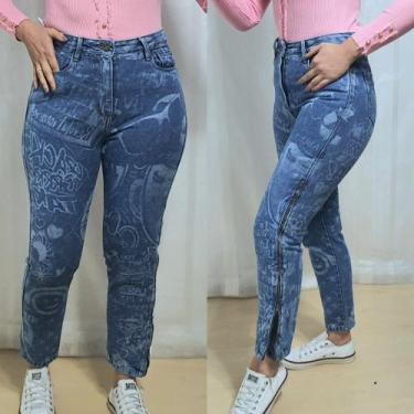 Imagem de Calça jeans feminina mom estampada - Consciência Jeans, 38