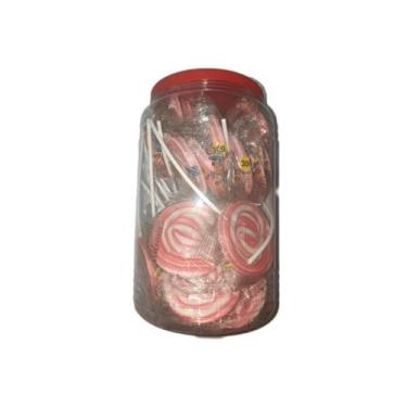 Imagem de Pirulito Psicodélico Chaves Rosa e Branco 30g C/30 Un - Miguelito
