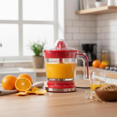 Imagem de Espremedor Laranja Elétrico Kian 50W 1,2L 2 Cones Turbo Suco Frutas Es