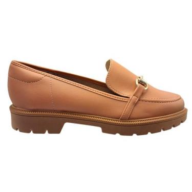 Imagem de Sapato Feminino Mocassim Conforto Beira Rio Cor:NudeTamanho:38, Nude, 