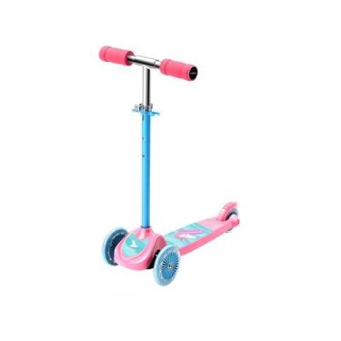 Imagem de Patinete Unicornio 3 Rodas Guidão Ajustável Suporta até 35Kgs +3 Anos 