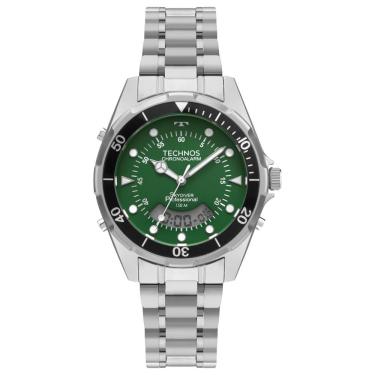 Imagem de Relógio de Pulso Masculino Skydiver Ana Digi com Pulseira de Aço Inox Prata Technos Wt2060ab-1v