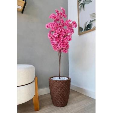 Imagem de Flor De Cerejeira Planta Artificial Com Vaso Arranjo Luxo - - PLANDEC