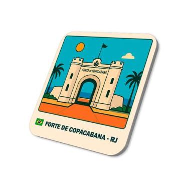 Imagem de Imã Turístico Forte de Copacabana Rio de Janeiro 5x5cm - M-Planner