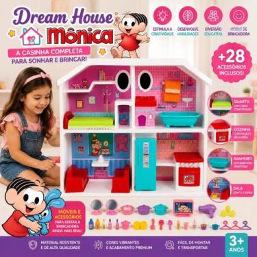 Imagem de Casinha Infantil da Mônica Completa com Móveis e Acessórios Branca Inf