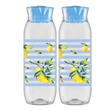 Imagem de Garrafa De Água Geladeira Jarra Suco Tampa Premium 1,4lt 2un - - Bande