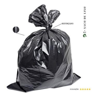 Imagem de Saco De Lixo 500 Litros Reforçado Preto - 20 Unidades  Kit 60un - Higi