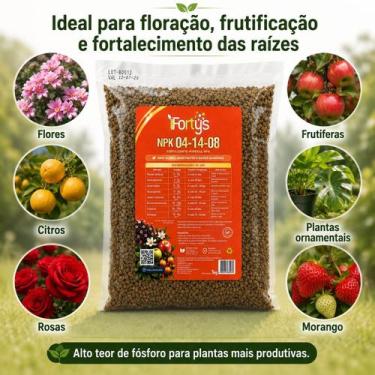 Imagem de Adubo FORTYS Flores Floração NPK 041408 1kg Fertilizante para Rosas, F