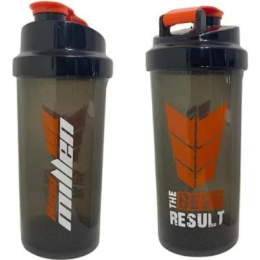 Imagem de New Millen Coqueteleira Preta Fumê 600ml para Treino e Preparar Whey, 