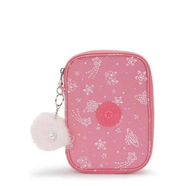 Imagem de Estojo Kipling 100 Pens Rosa, ROSA ESTAMPADO, UNICO