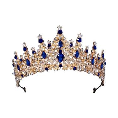 Imagem de Tiara De Coroa De Cristal Com Strass Para Mulheres, Acessório De Fanta