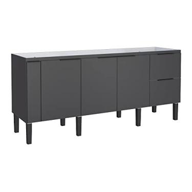 Imagem de Gabinete Armário de Cozinha para Pia 200 Madeira Cisne Cozimax Preto