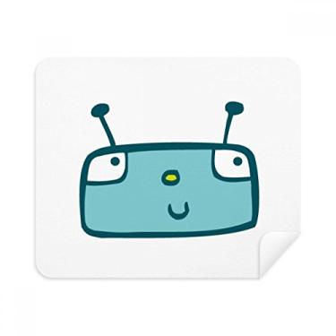 Imagem de Pano de limpeza de tela azul universo e alienígena 2 peças de tecido de camurça