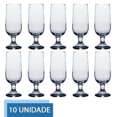 Imagem de 10 Copos Taça Chopp Vidro 300ml Cerveja Hannover Casa Linda