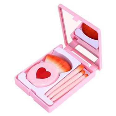 Imagem de YAHOM Pincel de maquiagem, conjunto de ferramentas de pincéis de maquiagem, conjunto para base amigável à pele, espelho de transporte de maquiagem, cosméticos, pincéis de sobrancelha, ferramentas cosméticas para olhos