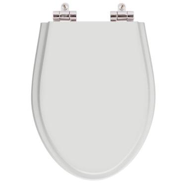 Imagem de Tampa Vaso Sanitário Com Amortecedor Cinza Para Bacia Fiori