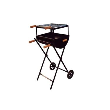 Imagem de Churrasqueira Meio Tambor Mini Alta Com Pé E Grelha