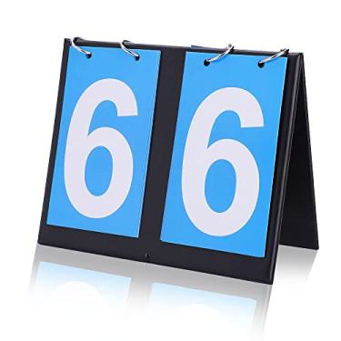 Imagem de Akozon Placar esportivo, placar portátil de 2/3/4 dígitos, placa de pontuação de competição esportiva, placar digital para tênis de mesa, basquete, vôlei, futebol e outros (2 dígitos)