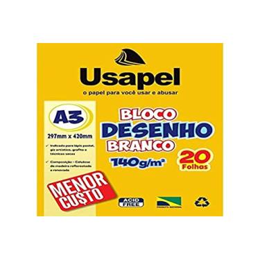 Imagem de Bloco Desenho A3 20 Folhas, Branco, 140 g, Filiperson Papeis, 25059 Pacote C/ 5 Unidades