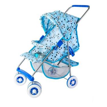 Imagem de Carrinho De Boneca Bebê Milano Luxo Azul Reborn Newborn - Brinquedos O