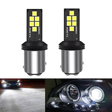 Imagem de SOCAL-LED 1157 BAY15d Lâmpada de pisca LED branco avançada 3030 SMD brilhante colorida DRL lâmpada de freio lanterna traseira de estacionamento, pacote de 2