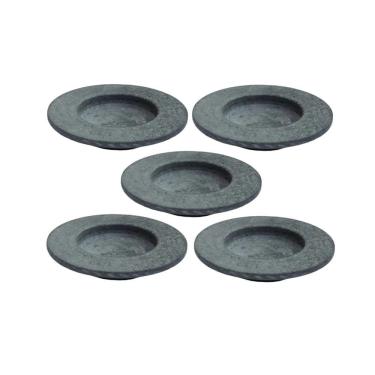 Imagem de Kit 5 Pratos Risoto Massa Chapéu Invertido Pedra Sabão 26Cm