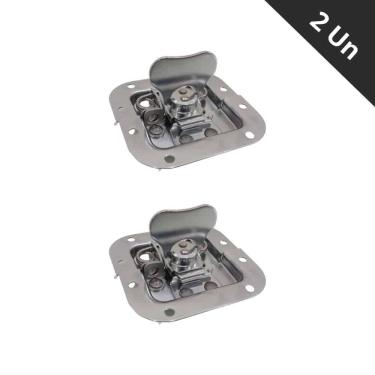 Imagem de Fecho de Metal Pequeno Borboleta c/ Porta Cadeado - Kit 2 Un