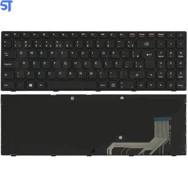 Imagem de Teclado Notebook Lenovo 100-15Iby - Preto Br -Com Frame