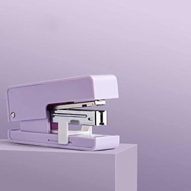 Imagem de REJOON Grampeador multifuncional com grampos 25 folhas de livro de papel sem esforço máquina de encadernação e encadernação materiais de escritório (cor: b)