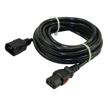 Imagem de Conntek C14LC13-098 10-Amp 20 pés IEC C14 para travar IEC C13 com recurso de trava de pressão