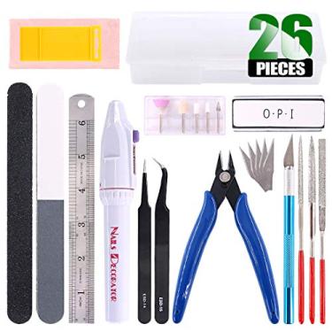 Imagem de Keadic 24Pcs Modeler Basic Tools Craft Set Hobby Building Tools Kit with Gundam Model Tools Kit with a Plastic Case for Professional Gundam Model Building