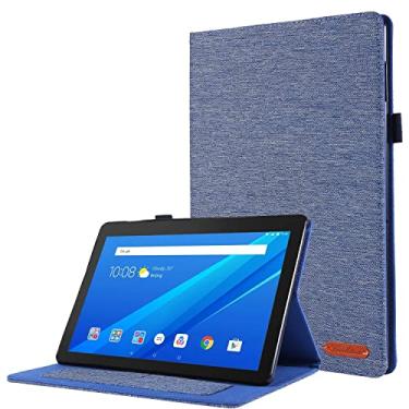 Imagem de Tábua PC Capa Compatível com Lenovo Tab M10 TB-X505F / TB-X605F (10,1") Case, Flip Fold Stand Case Capa protetora de impressão em tecido com Auto Wake Sleep com slots de cartão (Color : Blue)