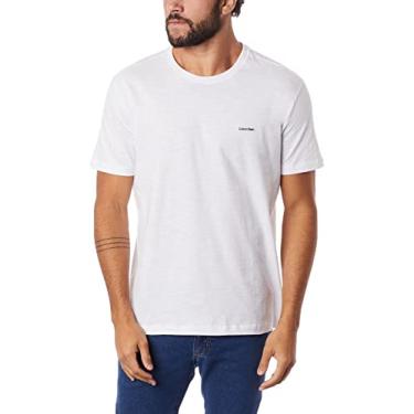 Imagem de Camiseta Slim flame, Calvin Klein, Masculino, Branco, G