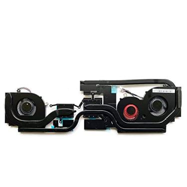 Imagem de 4PIN Laptop CPU GPU FAN&Heatsink For MSI GS65 8RF GTX1070 BS5005HS-U3I BS5005HS-U2L1 16Q2-GPU-CW 16Q2-CPU-CW E322500290A87 GS65 Stealth Thin 8RF-415TH
