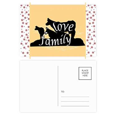 Imagem de Cartão postal de celebração de flores de Natal naturais com contorno de hiena de animal preto