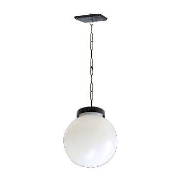 Imagem de Luminária Globo de Teto Alumínio Fundido Preto 30x20cm