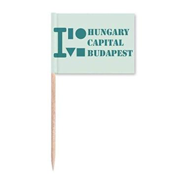 Imagem de Hungary Capital Budapest Art Deco Presente Fashion Palito Bandeira Marcador Decoração de Festa