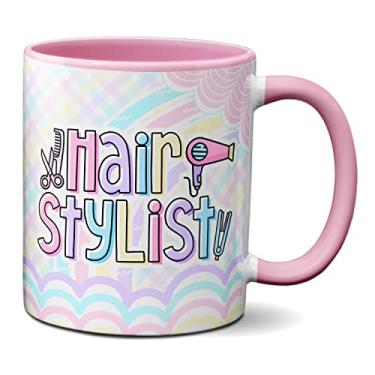 Imagem de Caneca Hair Stylist Profissão Cabelo Profossional Presente (Rosa)